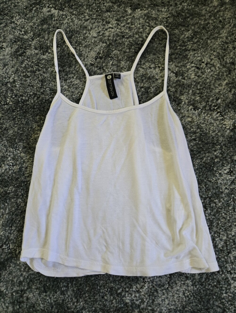 Cotton On Lightweight Cropped 7.5White Tank